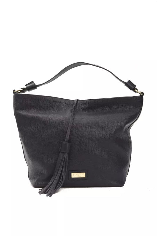 Pompei Donatella Gray Leather Shoulder Bag - XT & Co