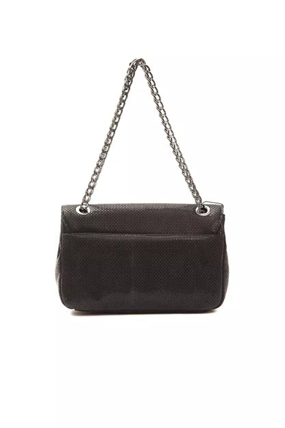 Pompei Donatella Black  Patina Calfskin Crossbody Bag - XT & Co