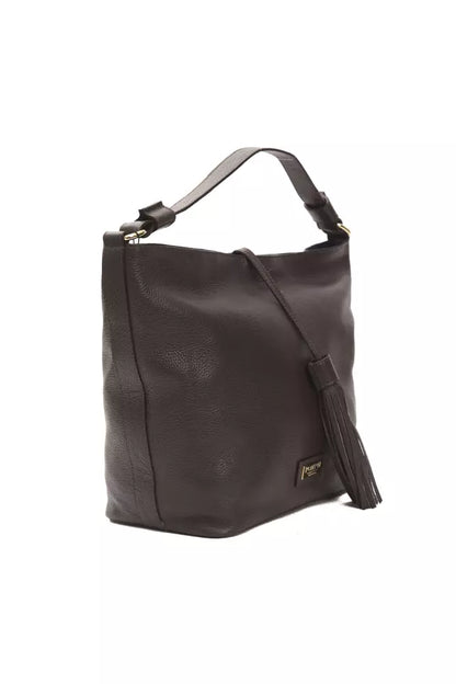 Pompei Brown Donatella   Leather Shoulder Bag - XT & Co