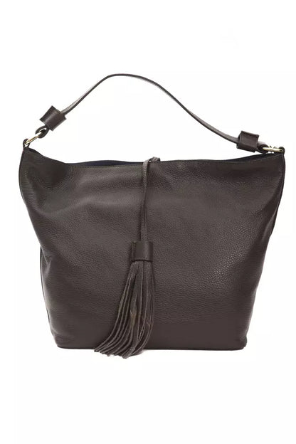 Pompei Brown Donatella   Leather Shoulder Bag - XT & Co