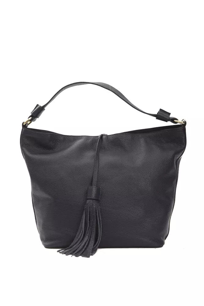 Pompei Donatella Gray Leather Shoulder Bag - XT & Co