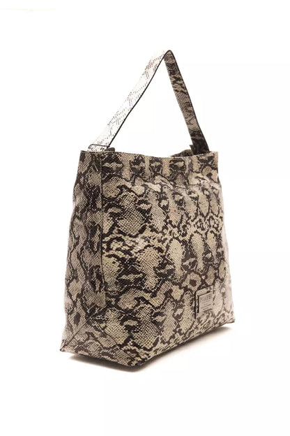 Pompei Donatella Gray Python Leather  Shoulder Bag - XT & Co