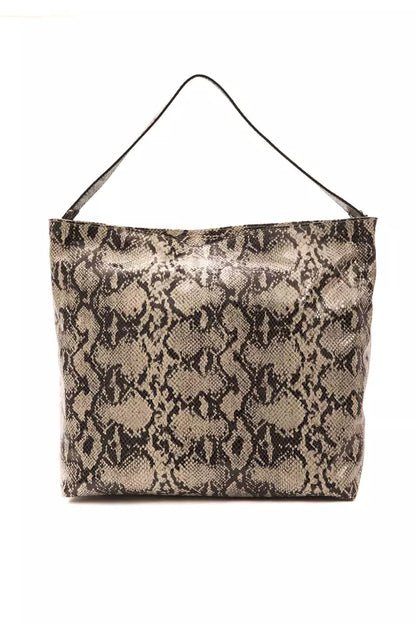 Pompei Donatella Gray Python Leather  Shoulder Bag - XT & Co