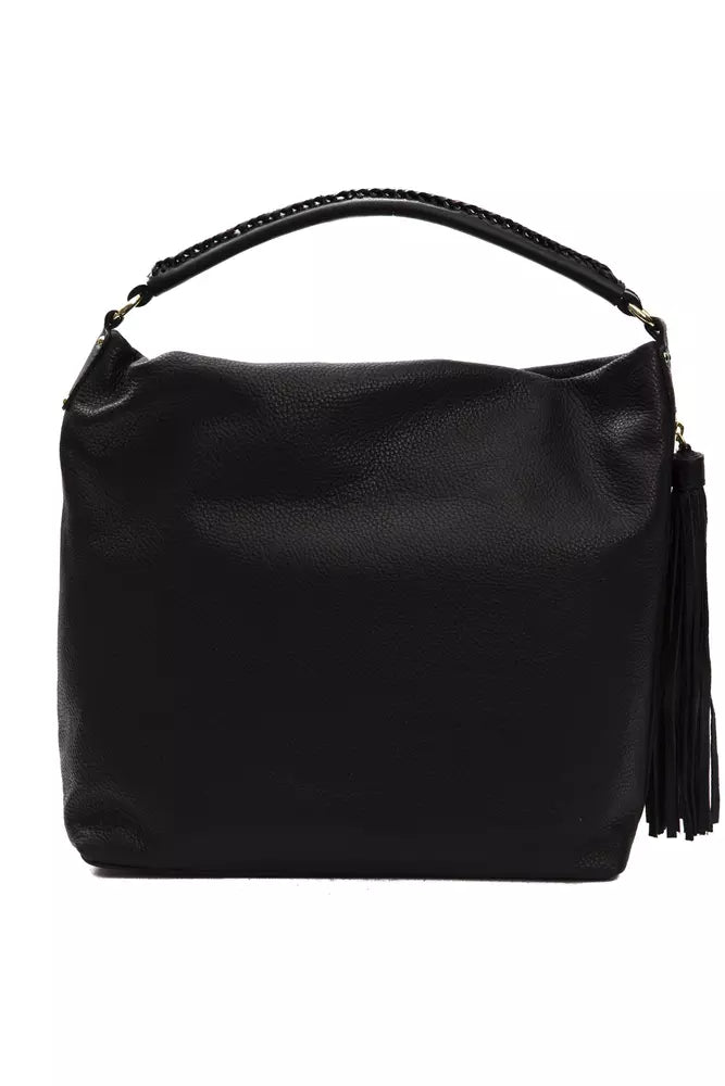 Pompei Donatella Black Leather Shoulder Bag - XT & Co