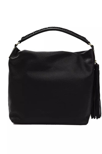 Pompei Donatella Black Leather Shoulder Bag - XT & Co