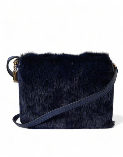 Dolce Gabbana Dark Blue Snakeskin Shoulder Bag - XT & Co