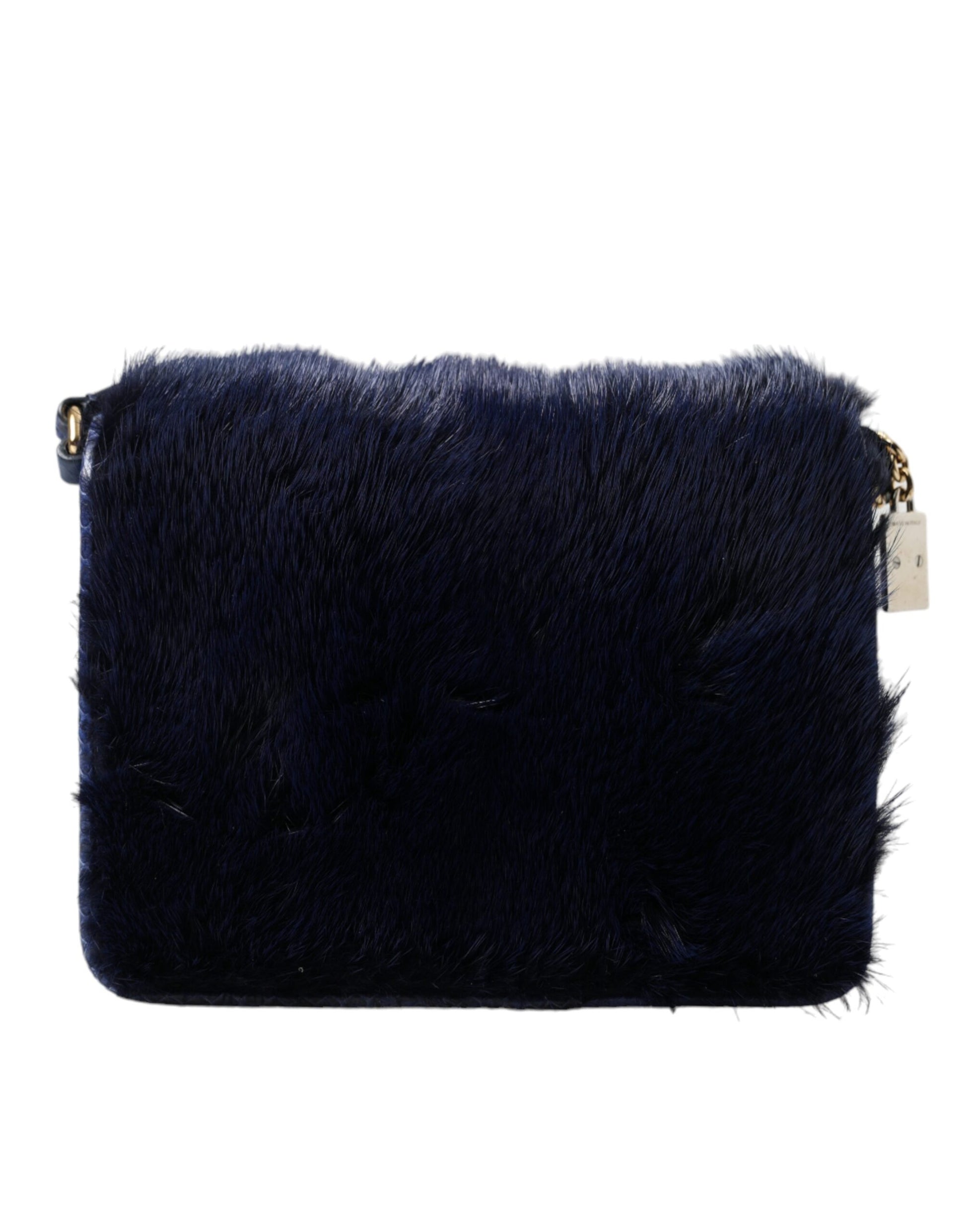 Dolce Gabbana Dark Blue Snakeskin Shoulder Bag - XT & Co