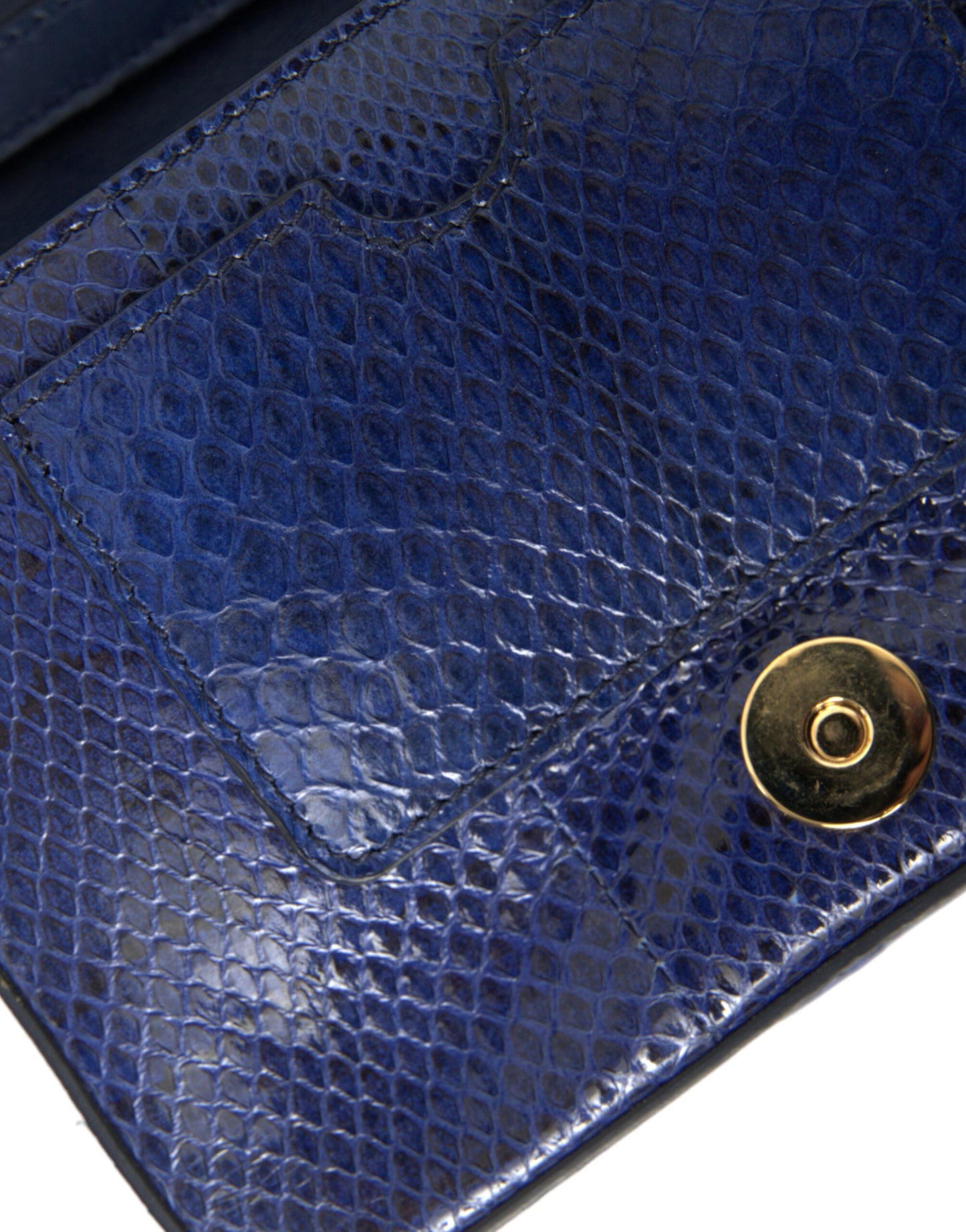Dolce Gabbana Dark Blue Snakeskin Shoulder Bag - XT & Co