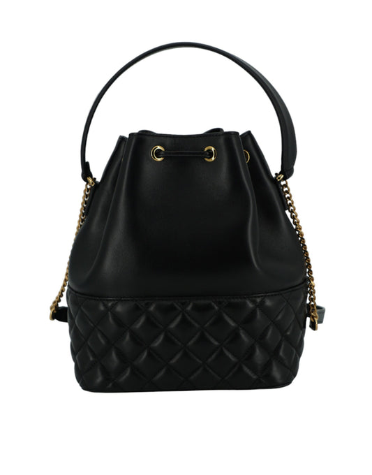 Versace Black Lamb Leather Bucket Shoulder Bag - XT & Co