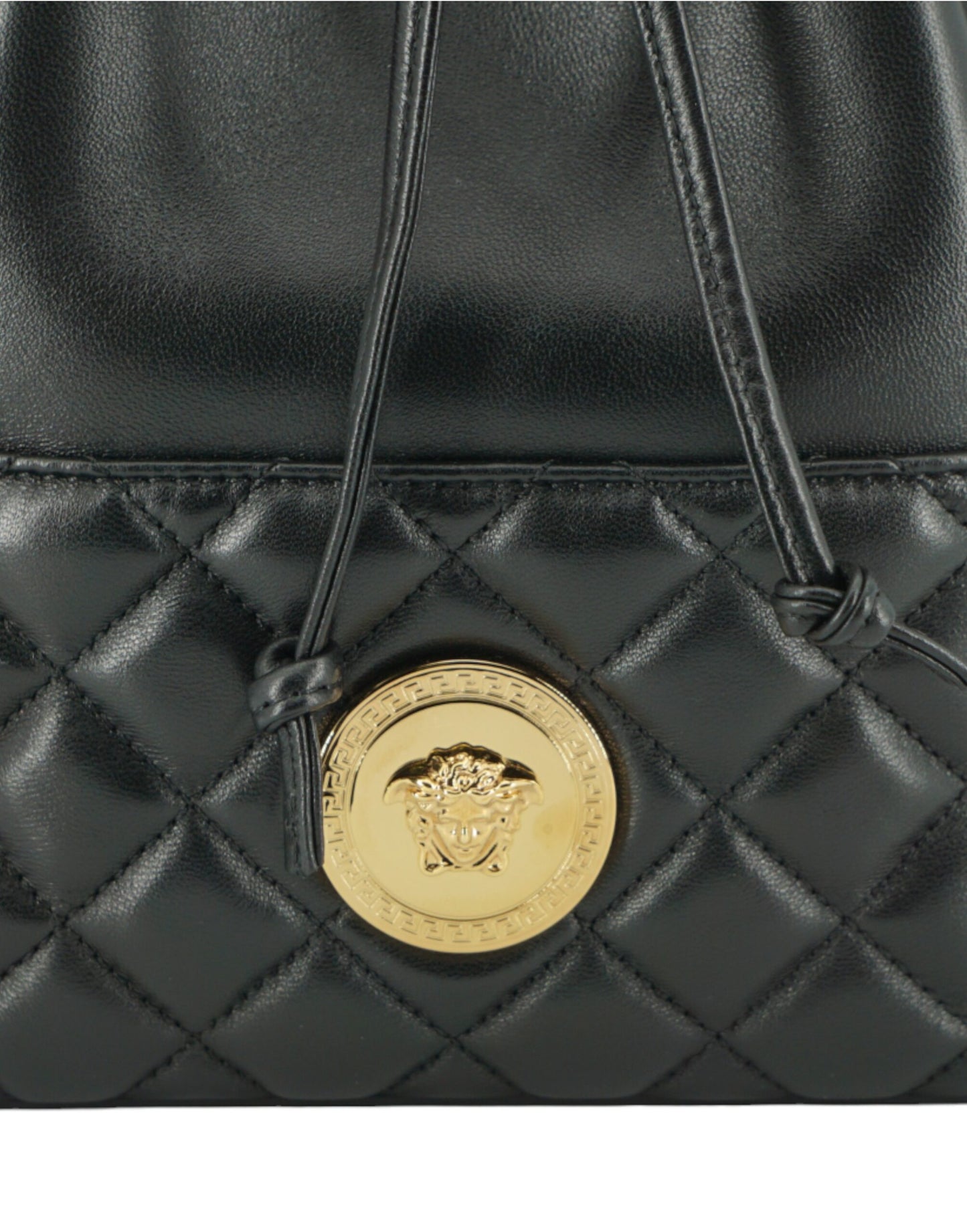 Versace Black Lamb Leather Bucket Shoulder Bag - XT & Co