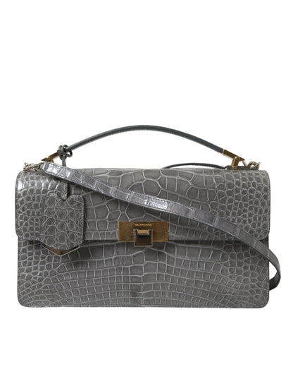 Balenciaga Gray Alligator Leather Bag - XT & Co