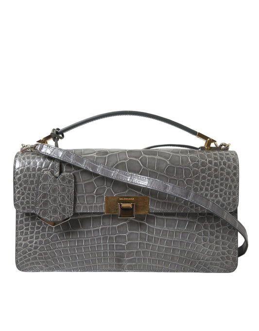 Balenciaga Gray Alligator Leather Bag - XT & Co