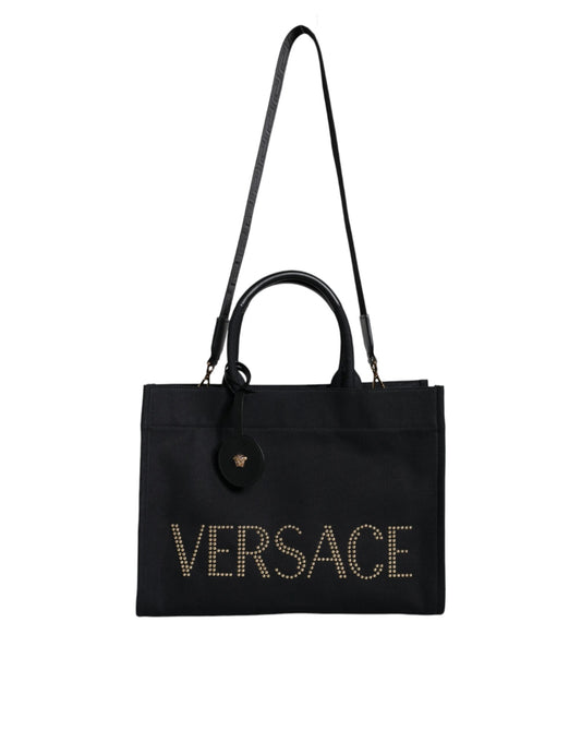 Versace Black Medusa Leather Crossbody Bag - XT & Co