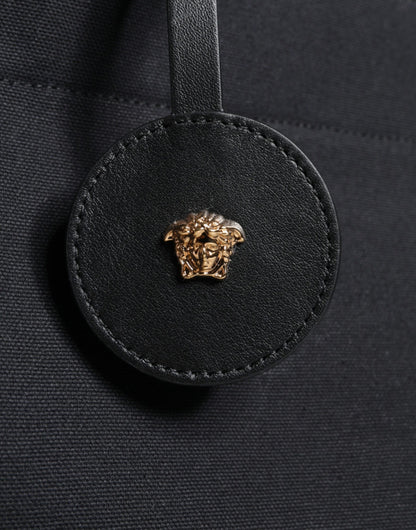 Versace Black Medusa Leather Crossbody Bag - XT & Co