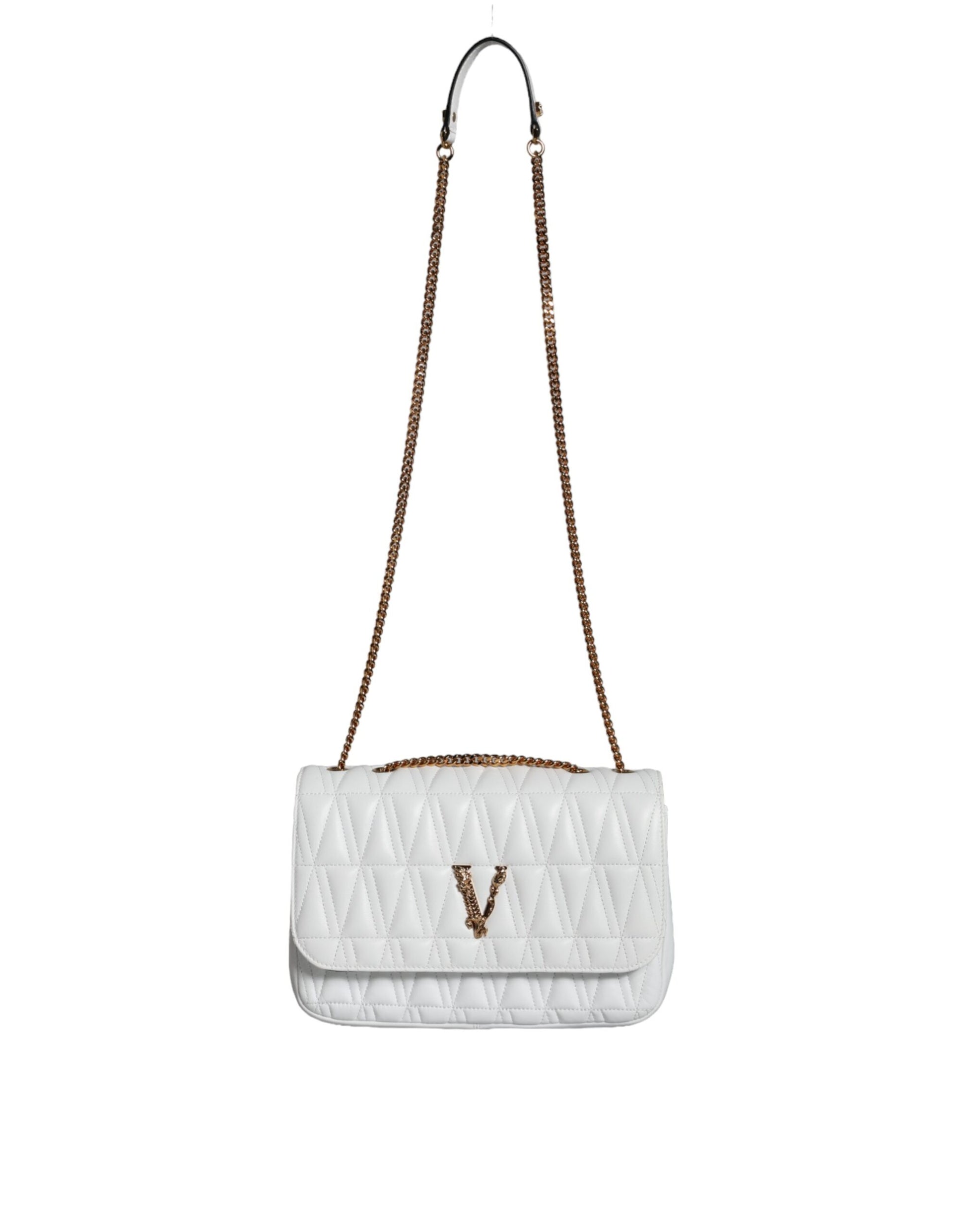 Versace White Leather Crossbody Bag - XT & Co