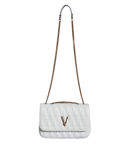 Versace White Leather Crossbody Bag - XT & Co