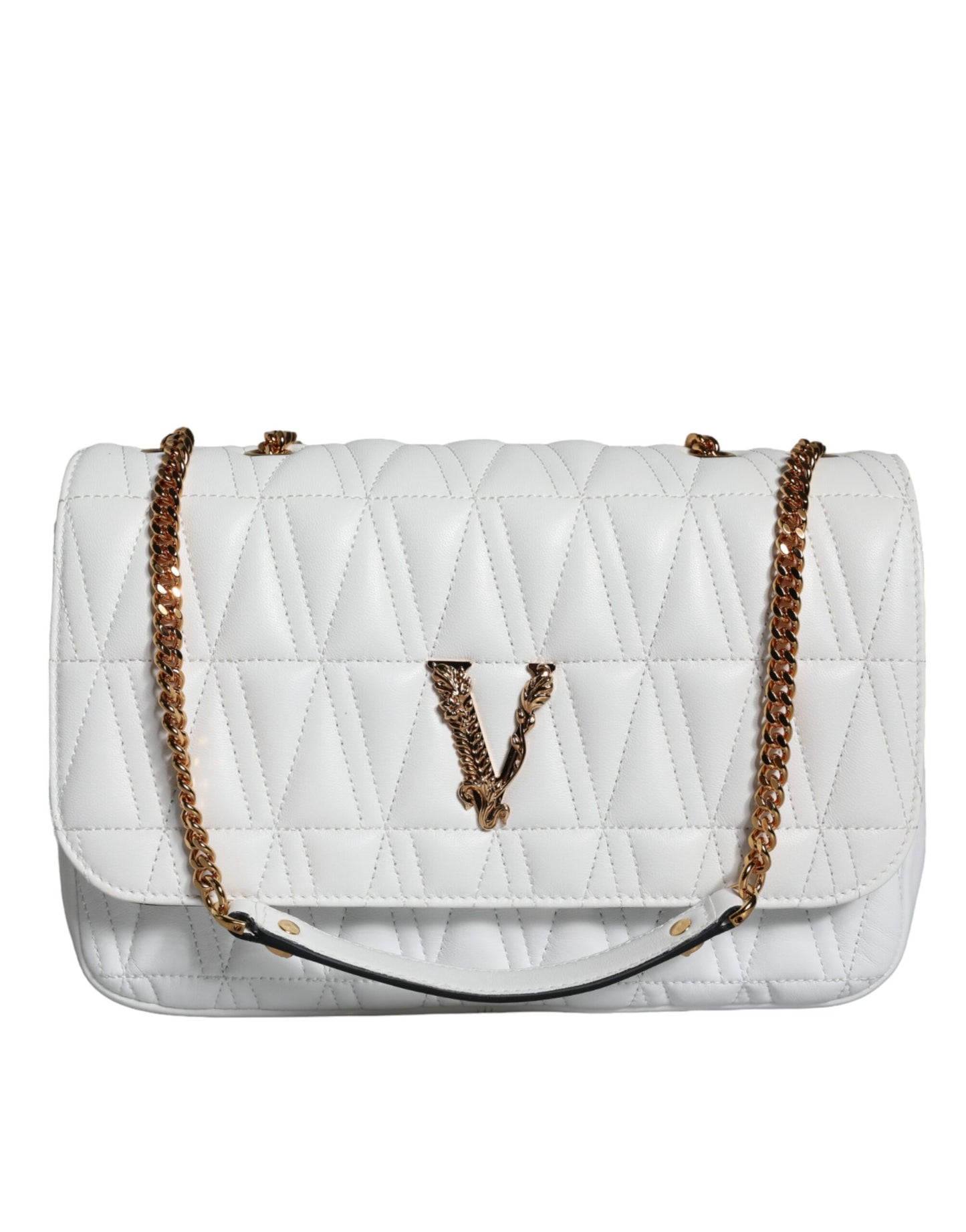 Versace White Leather Crossbody Bag - XT & Co