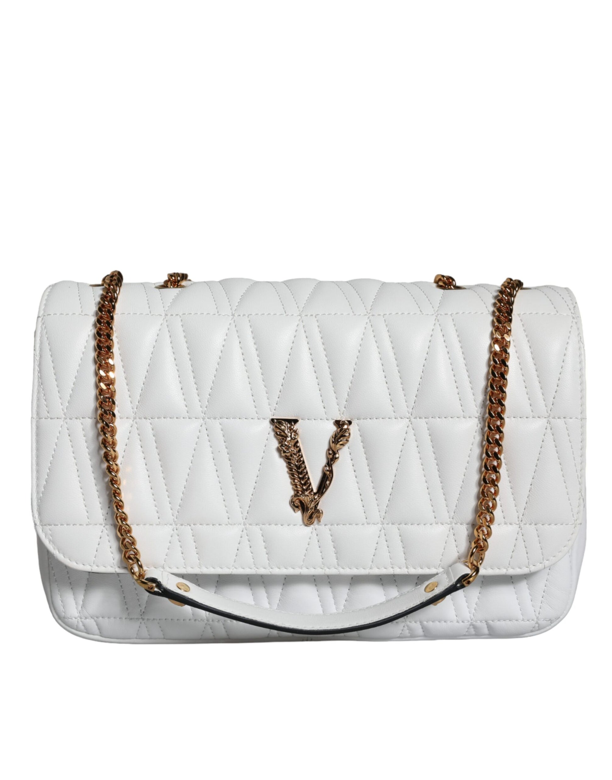 Versace White Leather Crossbody Bag - XT & Co