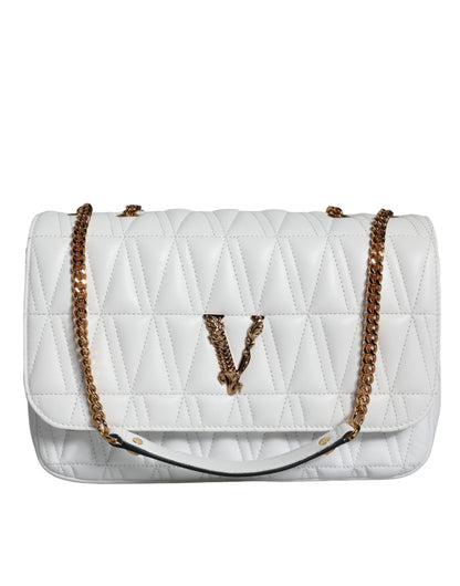 Versace White Leather Crossbody Bag - XT & Co