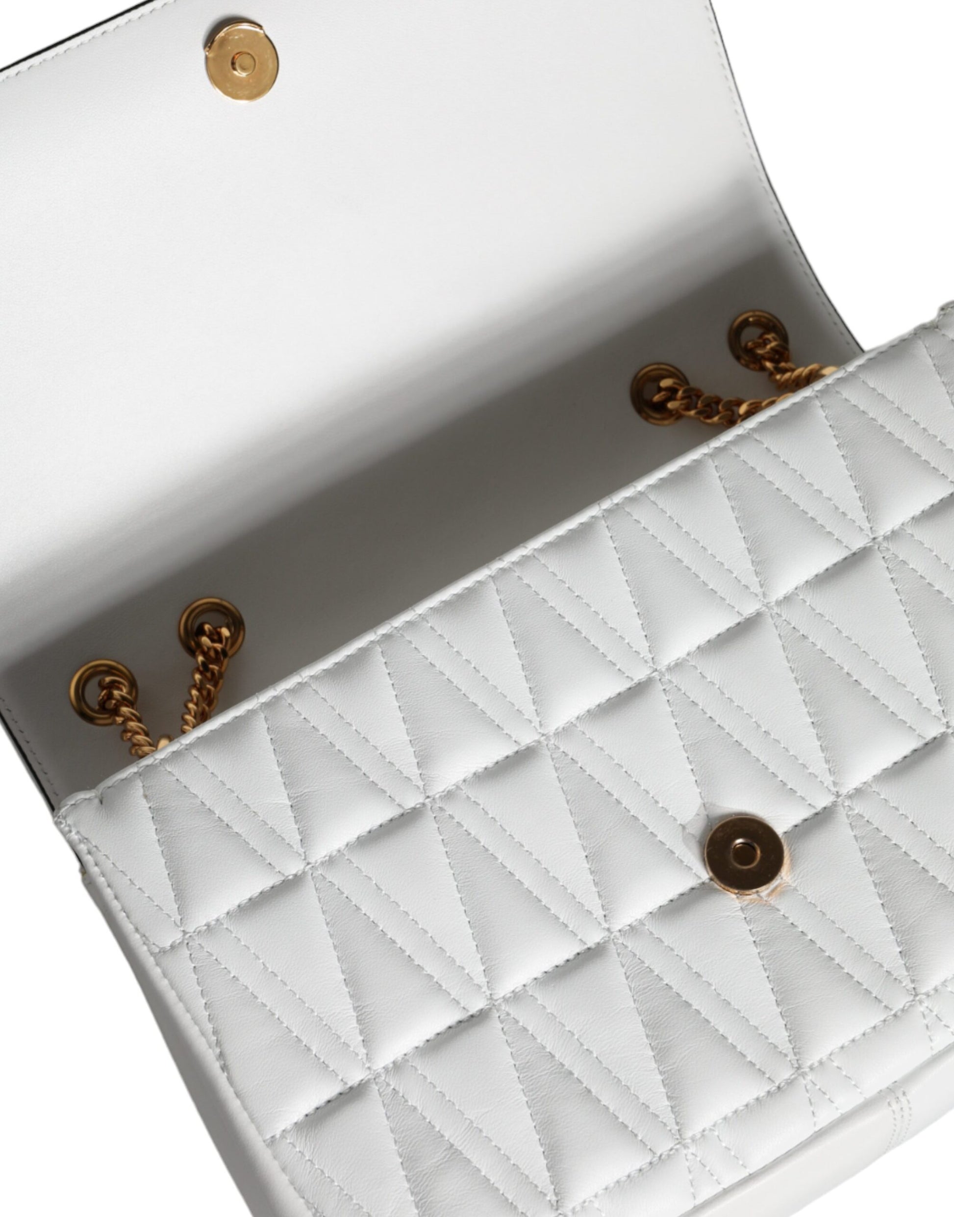 Versace White Leather Crossbody Bag - XT & Co
