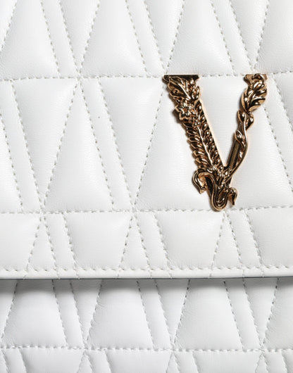 Versace White Leather Crossbody Bag - XT & Co