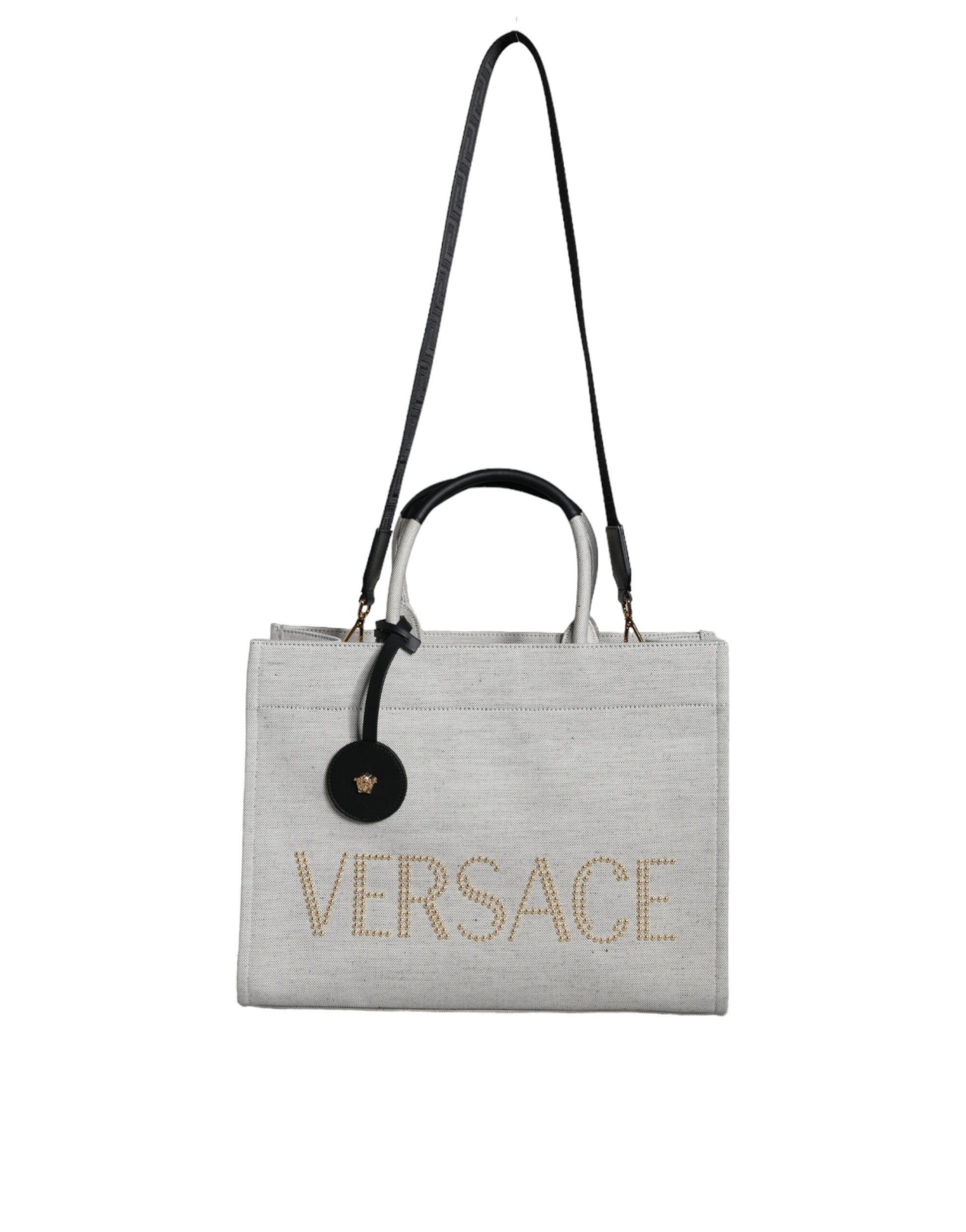 Versace White Leather Tote Bag - XT & Co