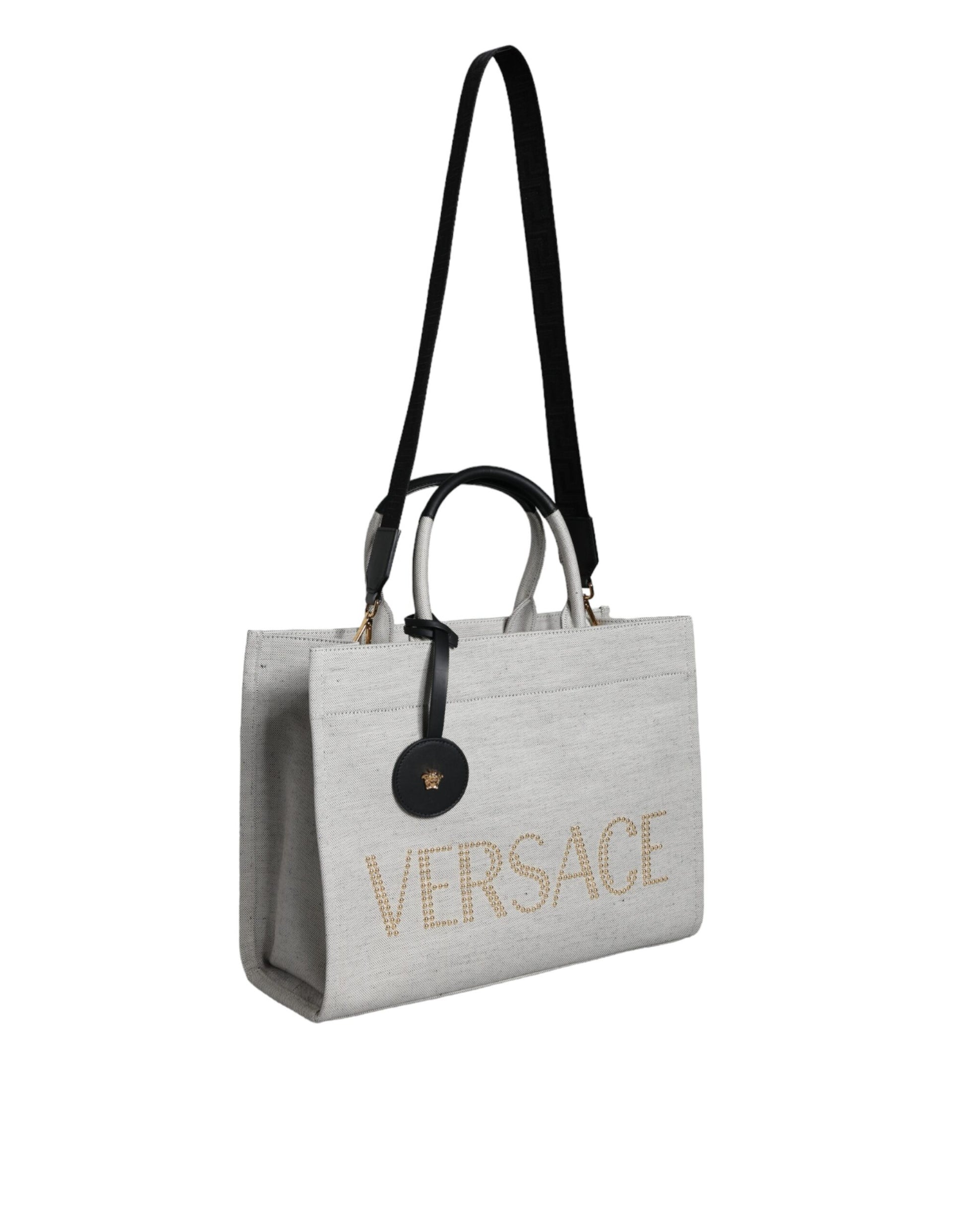 Versace White Leather Tote Bag - XT & Co
