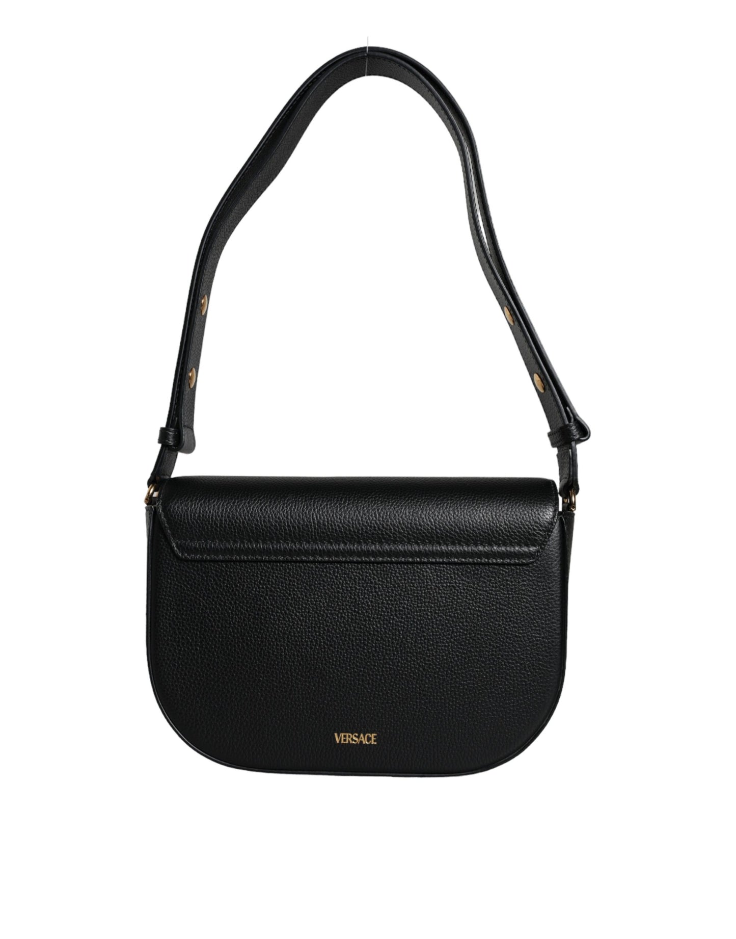 Versace  Black Calf Leather Shoulder Bag - XT & Co