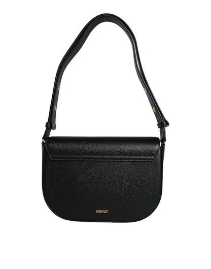 Versace  Black Calf Leather Shoulder Bag - XT & Co