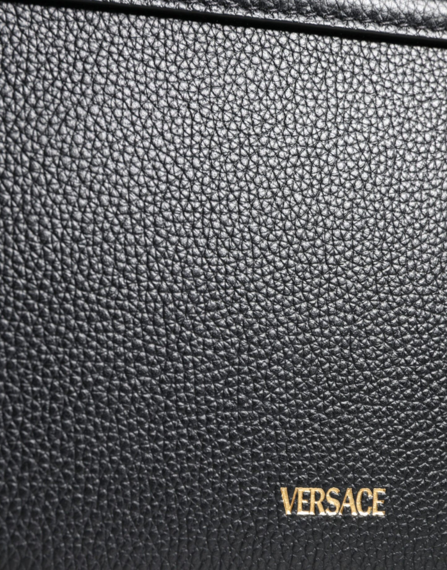 Versace  Black Calf Leather Shoulder Bag - XT & Co