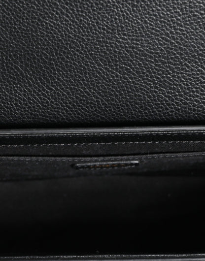 Versace  Black Calf Leather Shoulder Bag - XT & Co