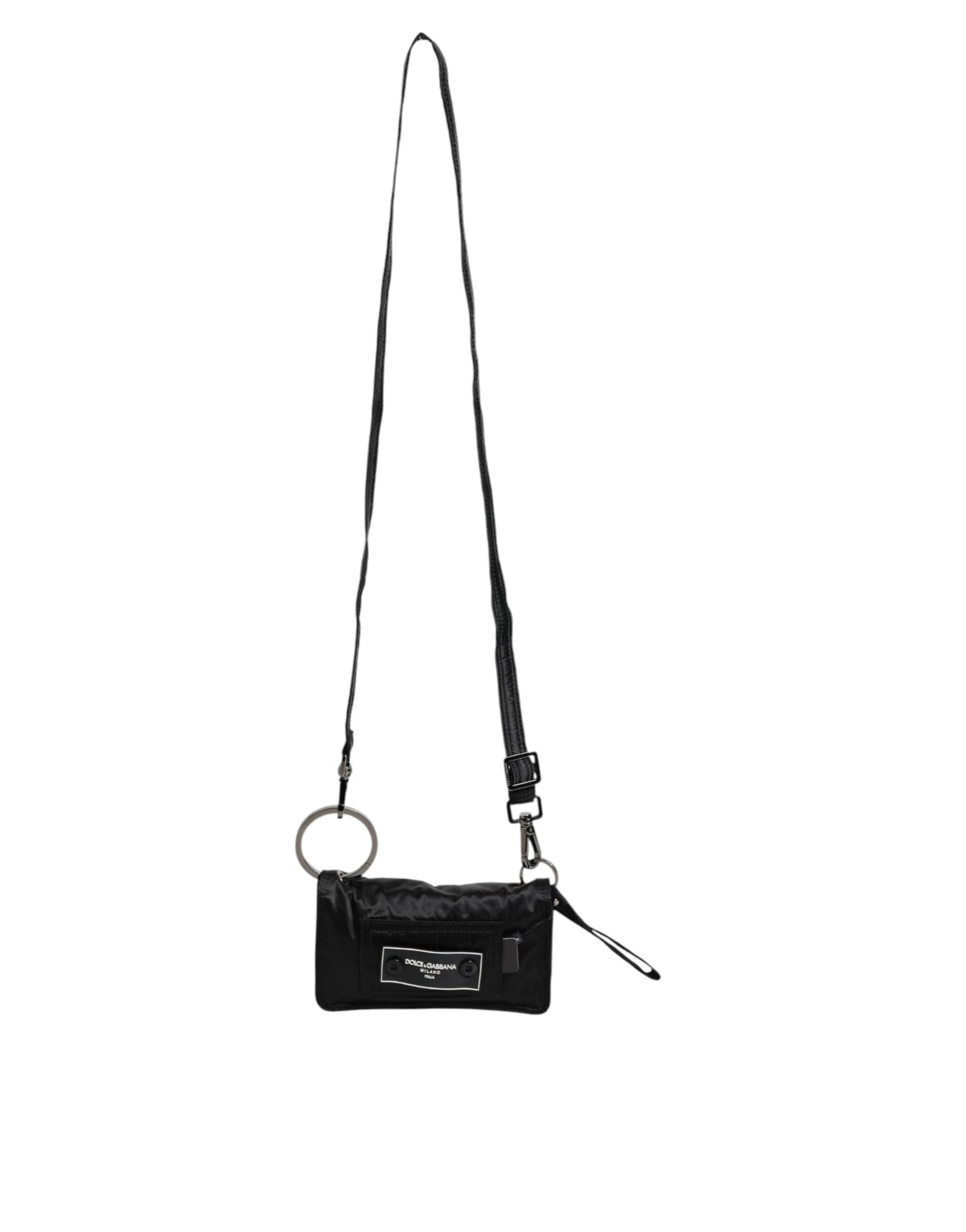 Dolce Gabbana Black Fabric Crossbody Bag - XT & Co