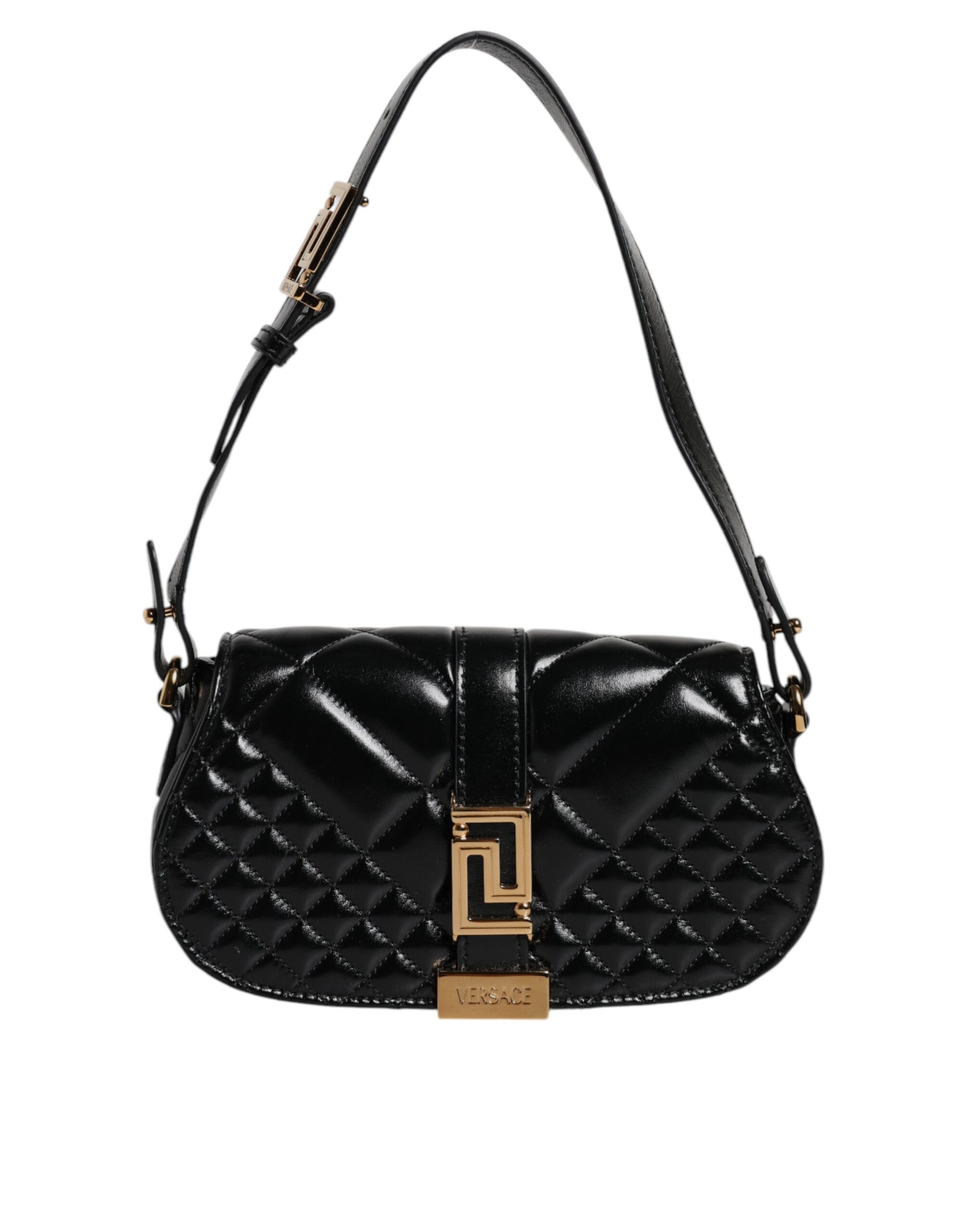 Versace Black Calfskin Shoulder Bag - XT & Co