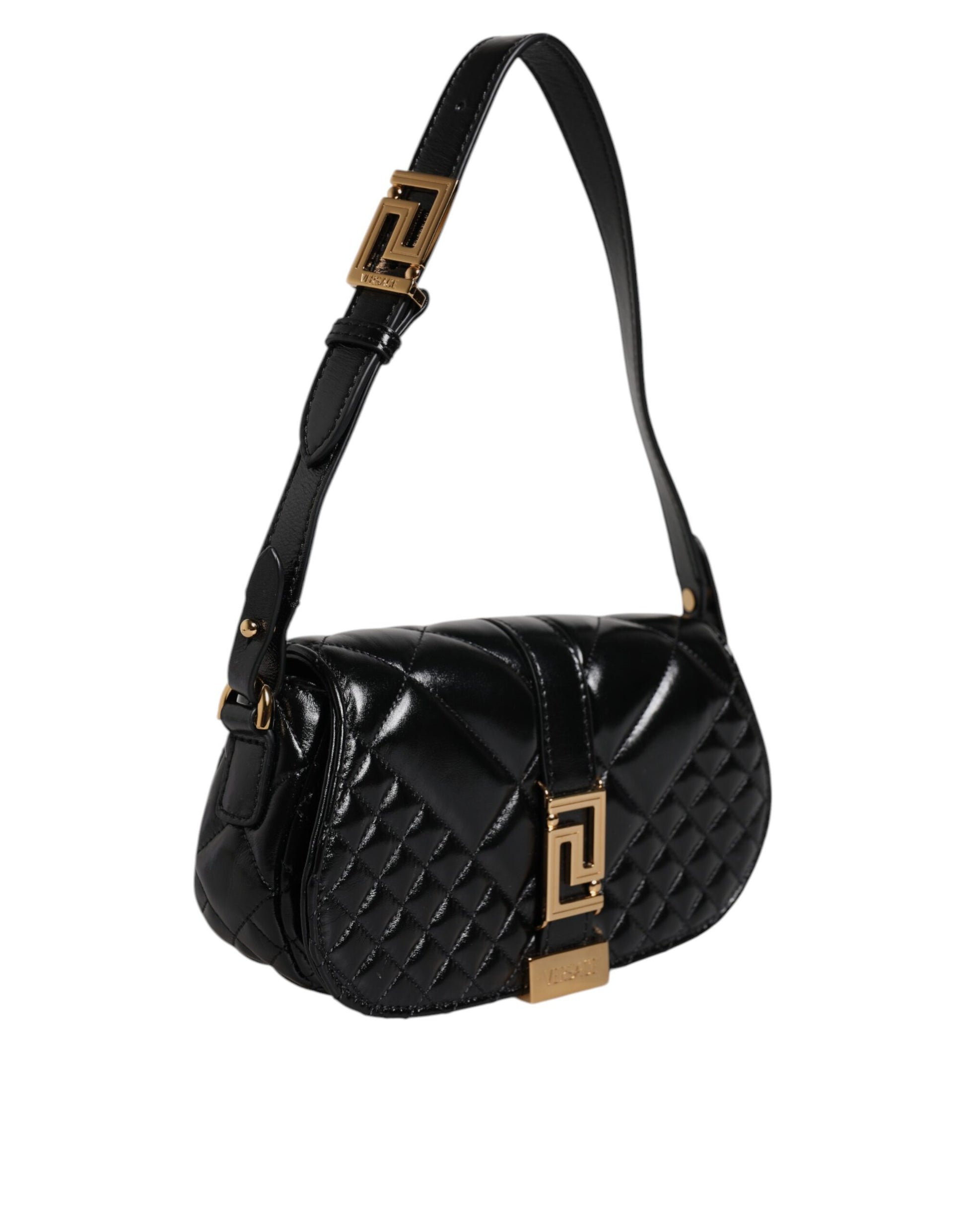 Versace Black Calfskin Shoulder Bag - XT & Co