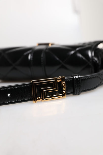 Versace Black Calfskin Shoulder Bag - XT & Co