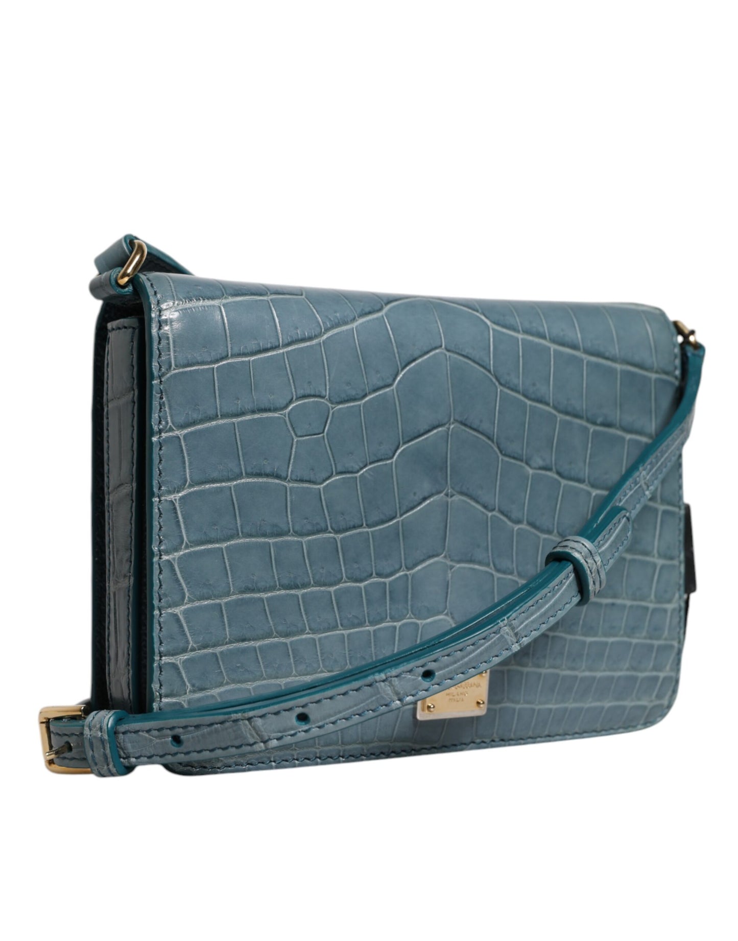 Dolce Gabbana Green Crocodile Crossbody Bag - XT & Co