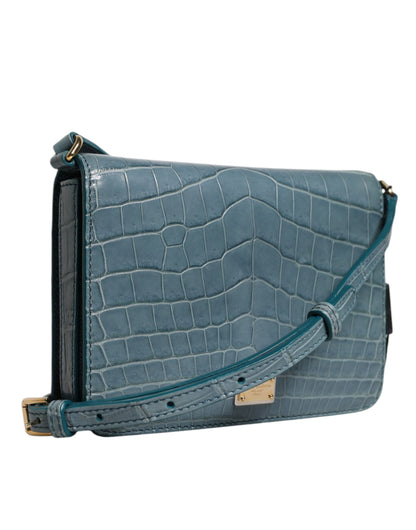 Dolce Gabbana Green Crocodile Crossbody Bag - XT & Co