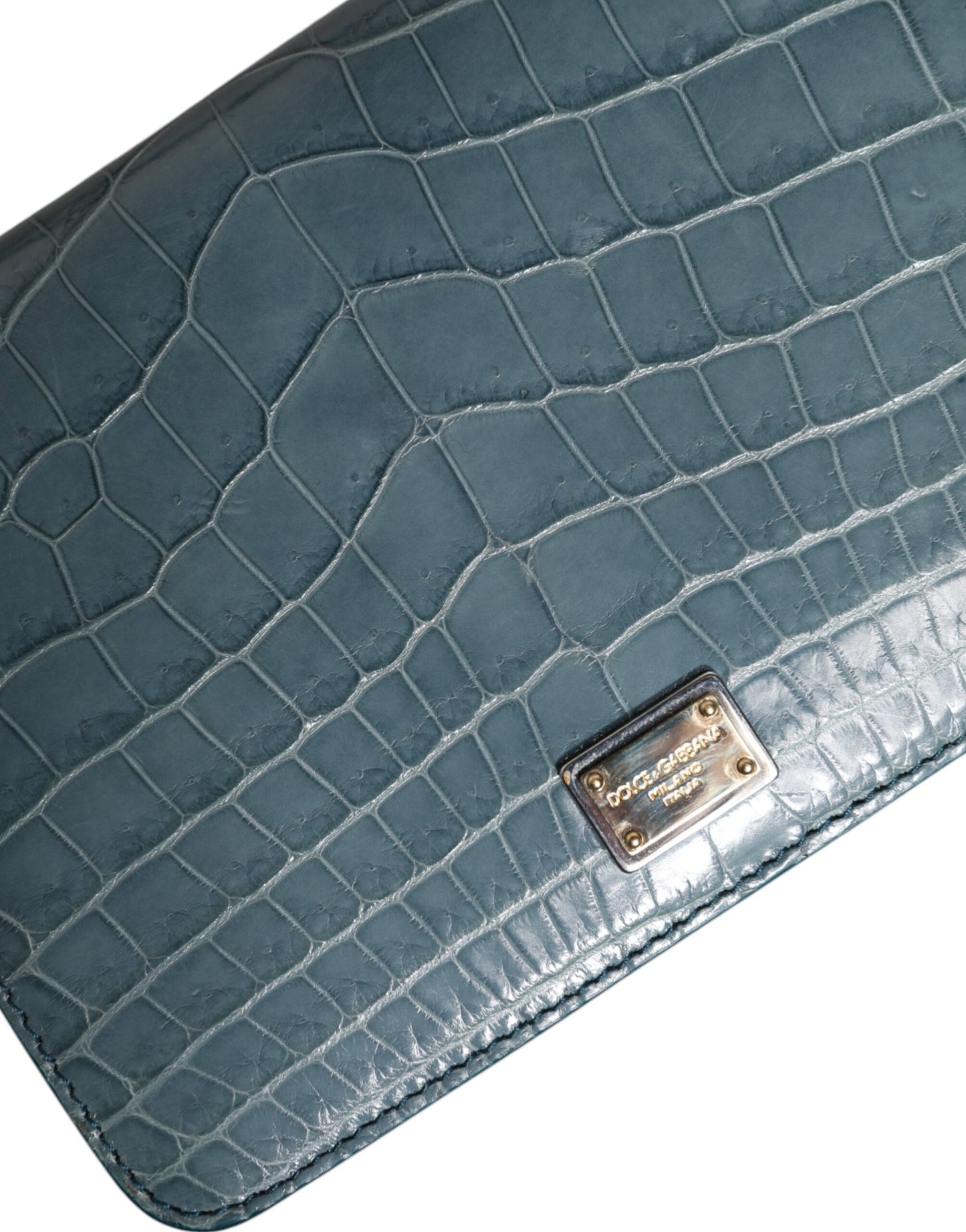 Dolce Gabbana Green Crocodile Crossbody Bag - XT & Co