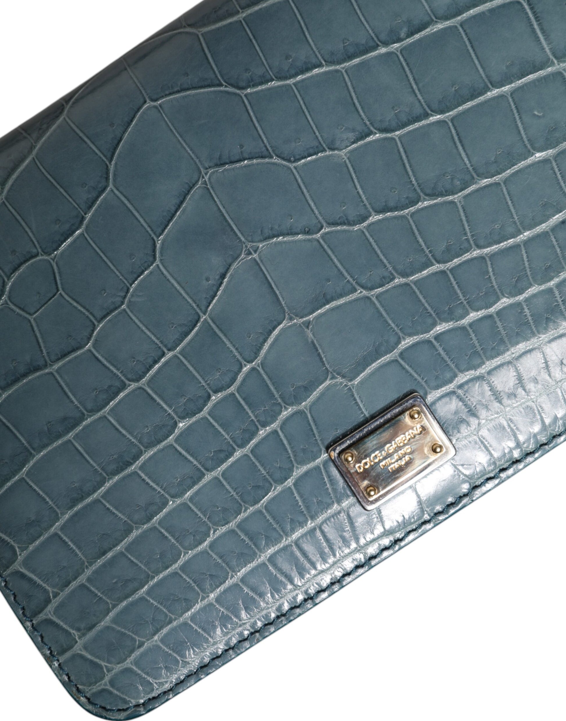 Dolce Gabbana Green Crocodile Crossbody Bag - XT & Co