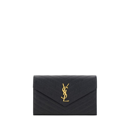 Saint Laurent Black Monogram leather Shoulder Bag - XT & Co
