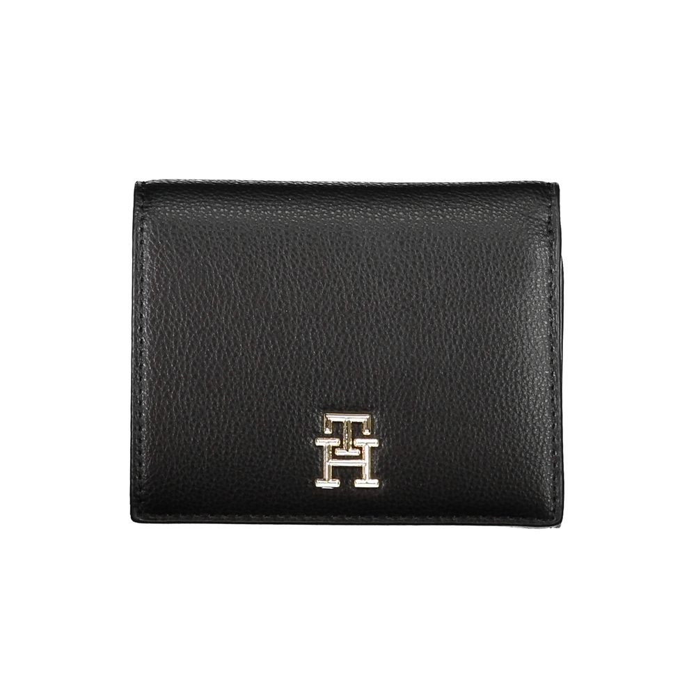 Aurelia Luxe Black Leather Wallet Four Compartments - XT & Co