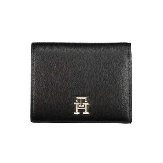 Aurelia Luxe Black Leather Wallet Four Compartments - XT & Co