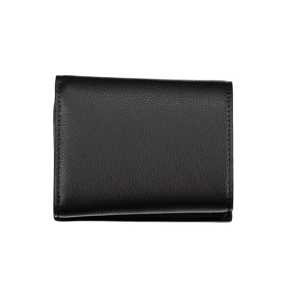 Aurelia Luxe Black Leather Wallet Four Compartments - XT & Co