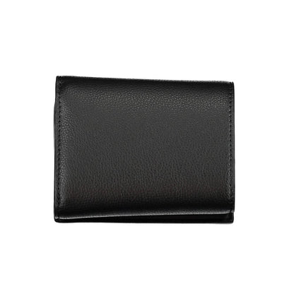 Aurelia Luxe Black Leather Wallet Four Compartments - XT & Co