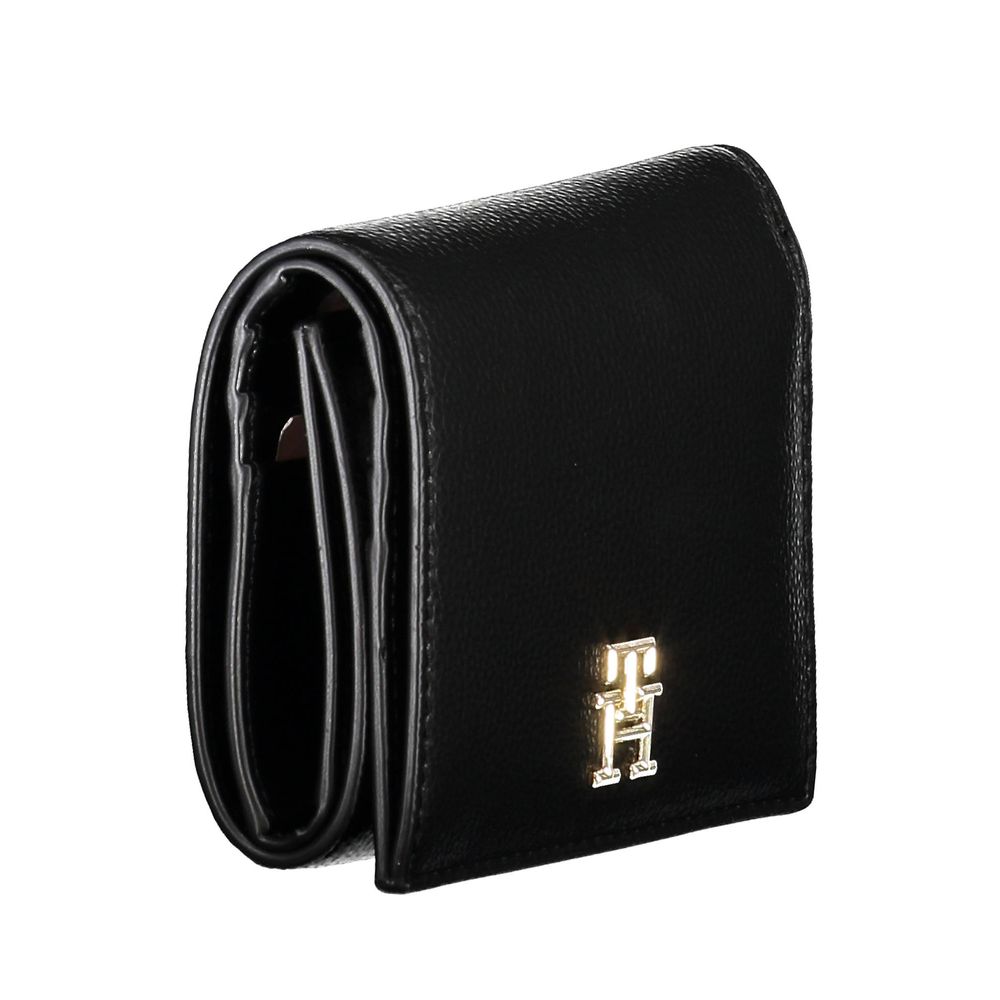 Aurelia Luxe Black Leather Wallet Four Compartments - XT & Co