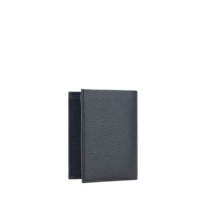 Ferragamo Black Calf Leather Bos Taurus Wallet