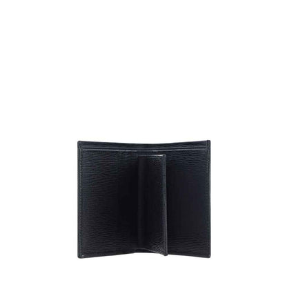Ferragamo Black Calf Leather Bos Taurus Wallet