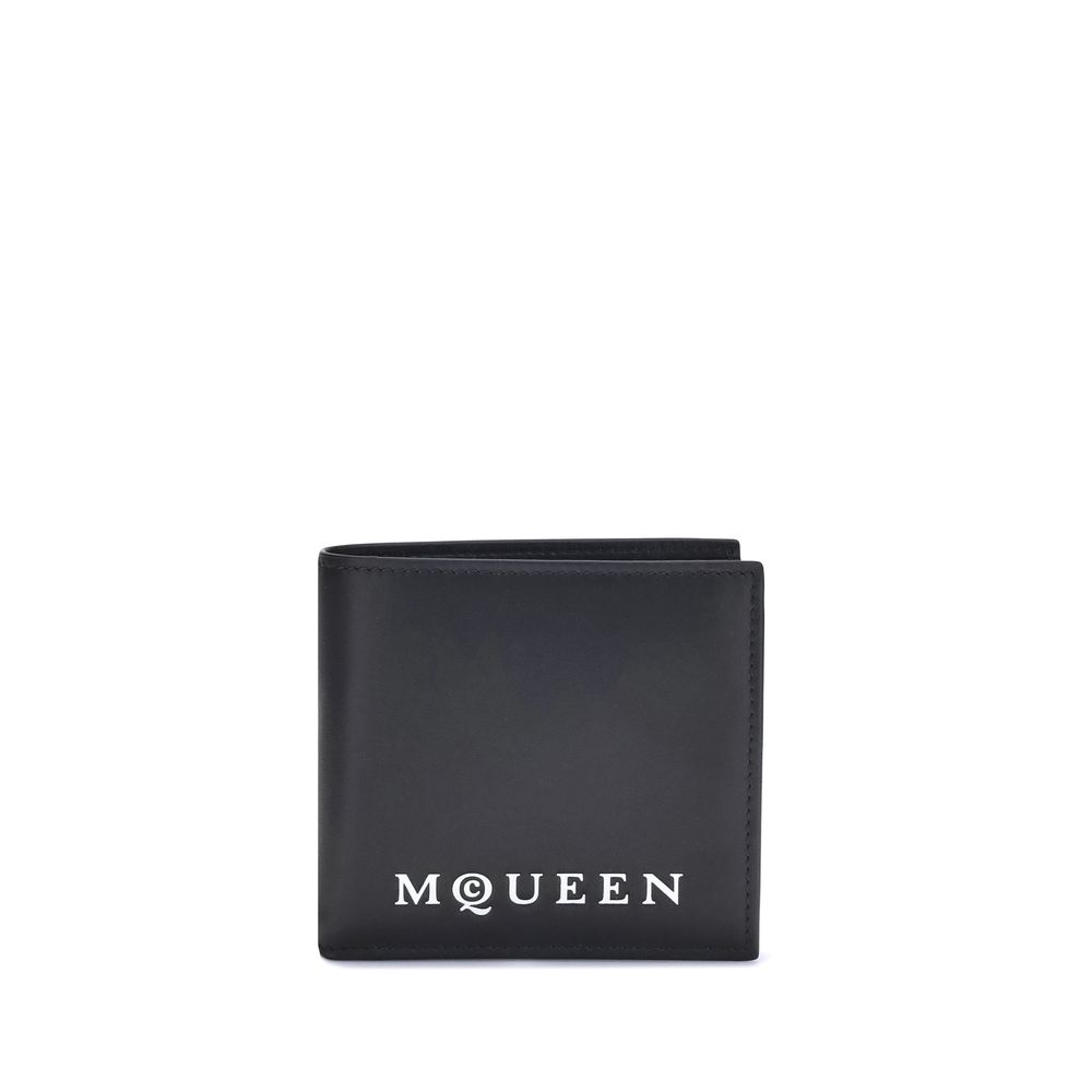 Alexander McQueen Black Calf Leather Bos Taurus Wallet by Alexander McQueen