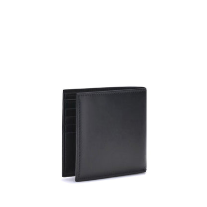 Alexander McQueen Black Calf Leather Bos Taurus Wallet by Alexander McQueen