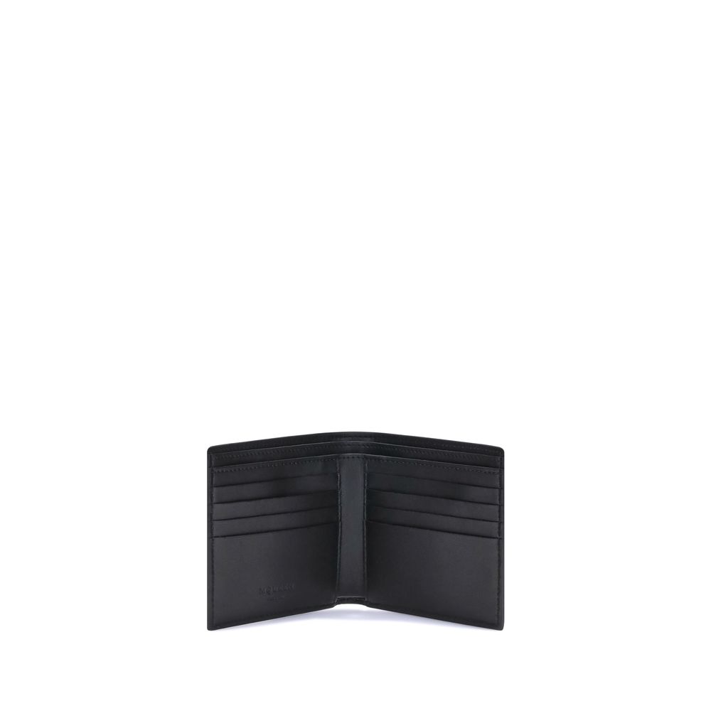 Alexander McQueen Black Calf Leather Bos Taurus Wallet by Alexander McQueen